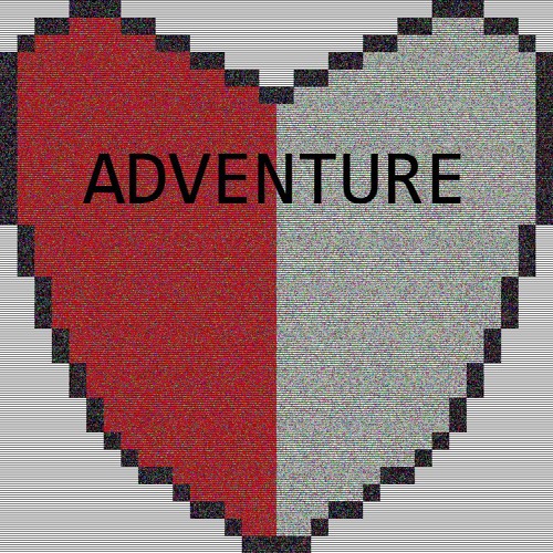 pixel art of a heart, with scanlines overlaid. text reads ADVENTURE